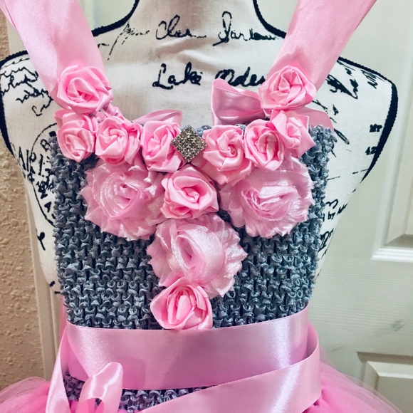 BUBBLE GUM BEAUTY flower girl tutu dress - Picture 8 of 8